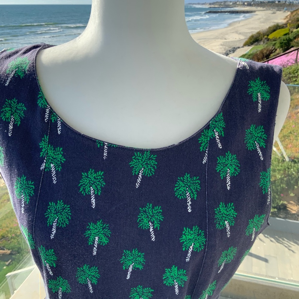 VINTAGE LILY PULITZER.Classic Palm Tree Dress Sz10 - Picture 8 of 13